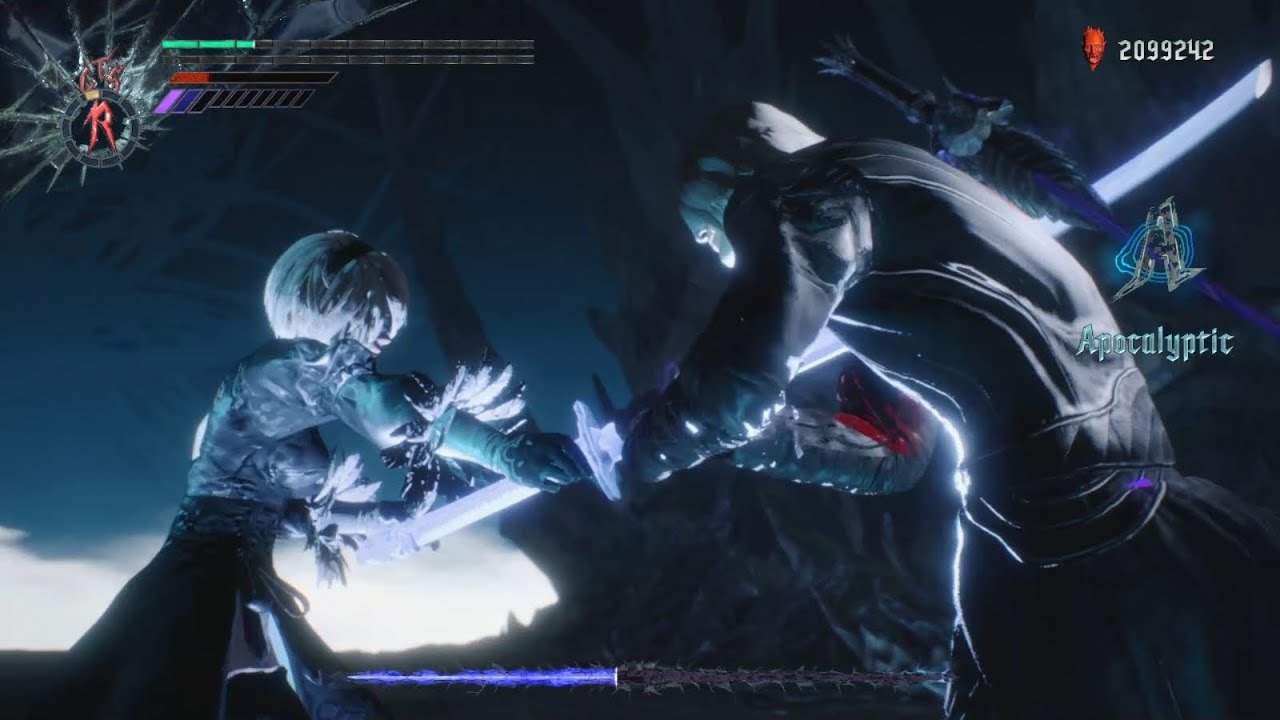 Devil May Cry 5 Mods - Flair Dante vs Hardcore 2B (Modded DMD Vergil Battle)