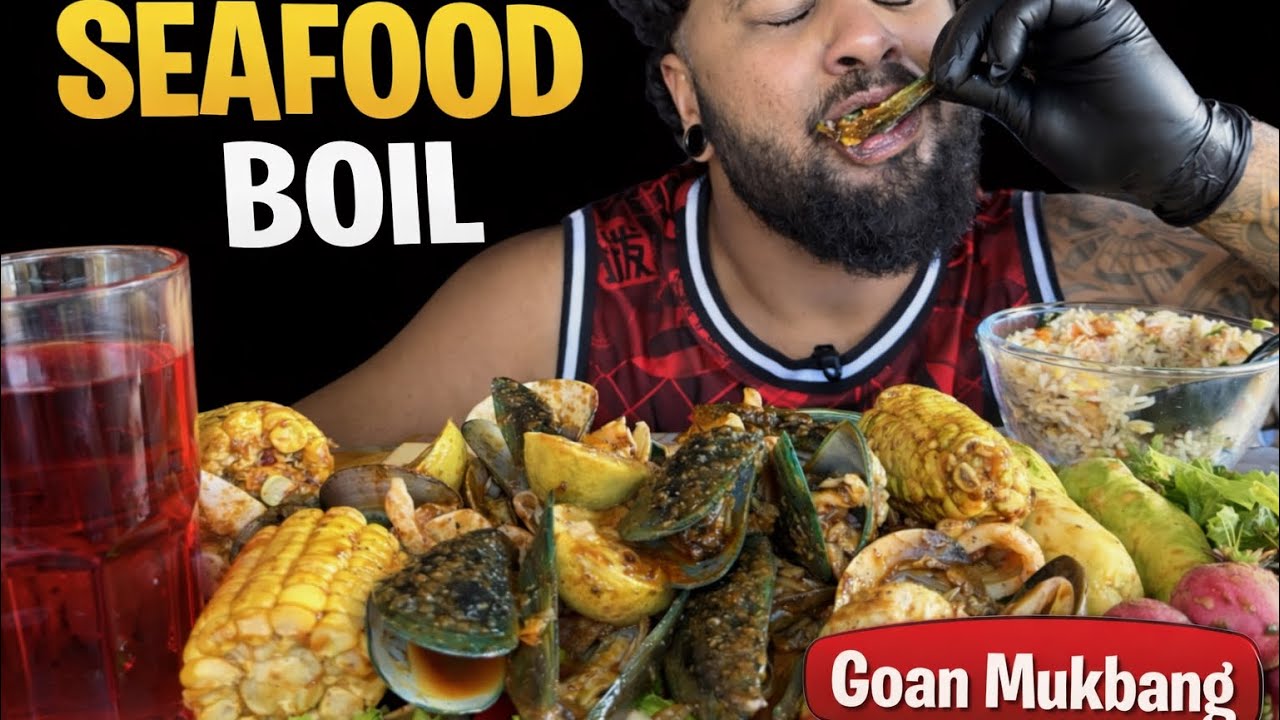 Massive Seafood Boil Mukbang 🦀🦐 | Juicy Prawns, Mussels, Clams & More