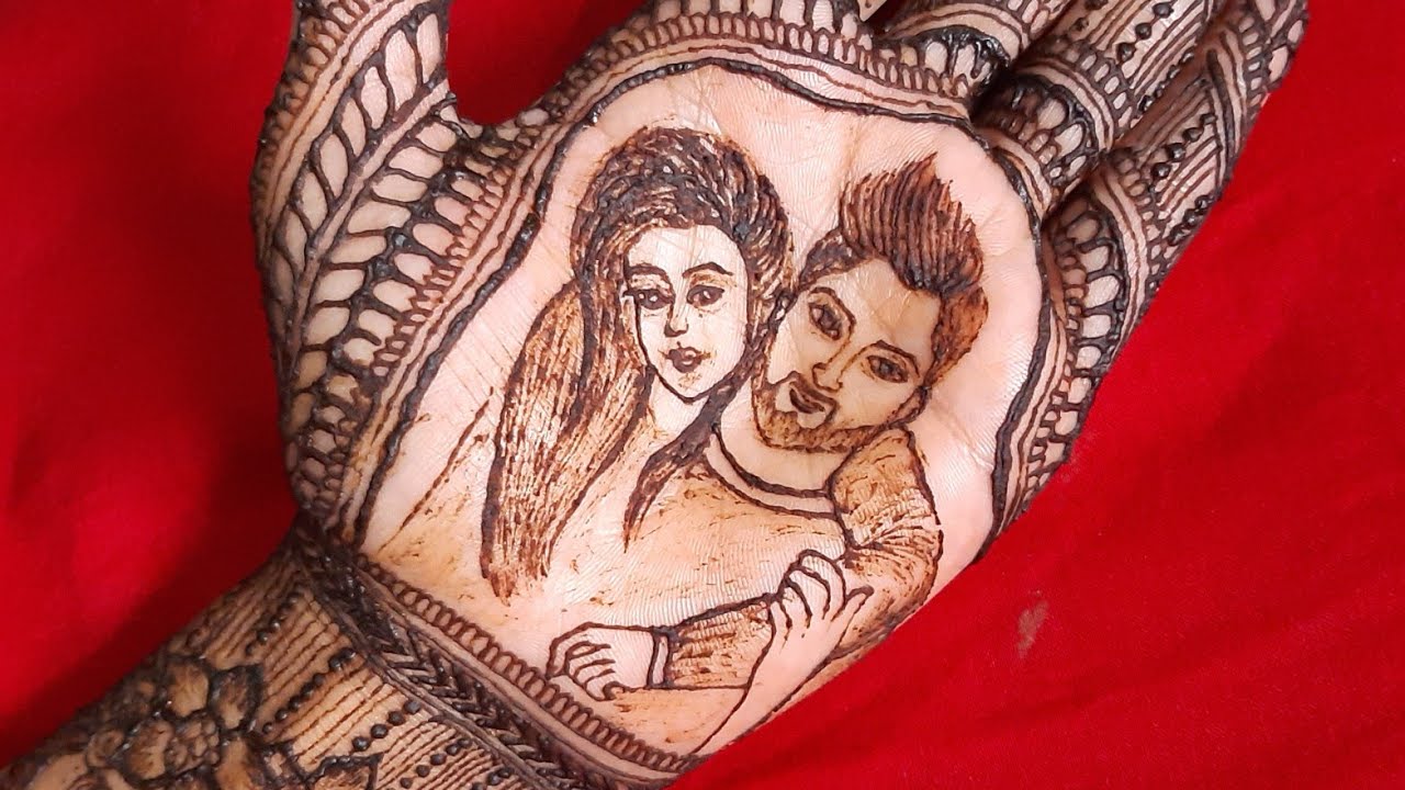 Dulha Dulhan Mehndi Design 2020-bridal mehndi design-romantic couple mehndi design-how to draw bride