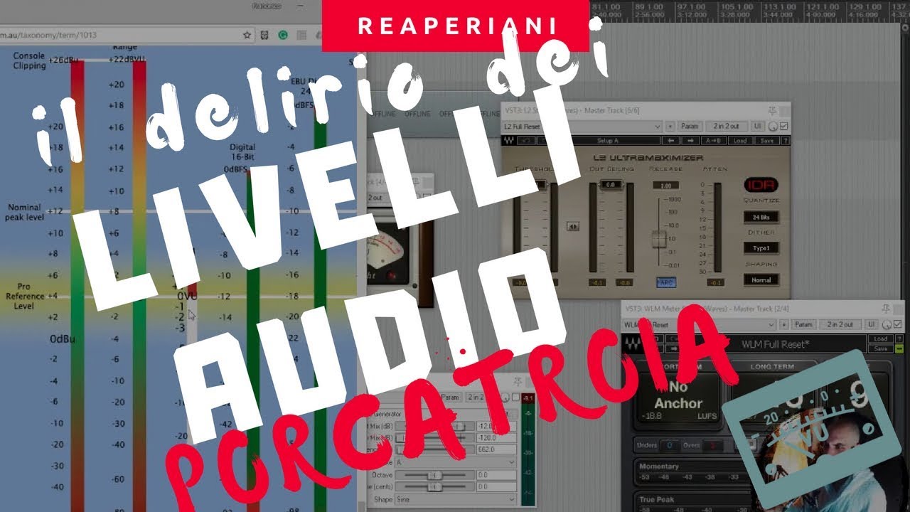 L'incubo del metering Audio - Dbfs Rms Vu VBu Lufs