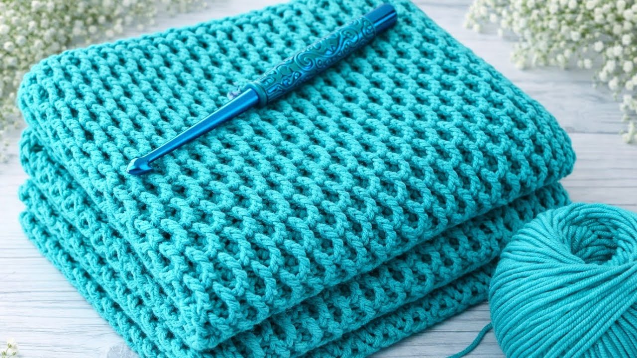 SUPER EASY Crochet pattern for Blanket 🎉💞 Beautiful Crochet Square for Beginners