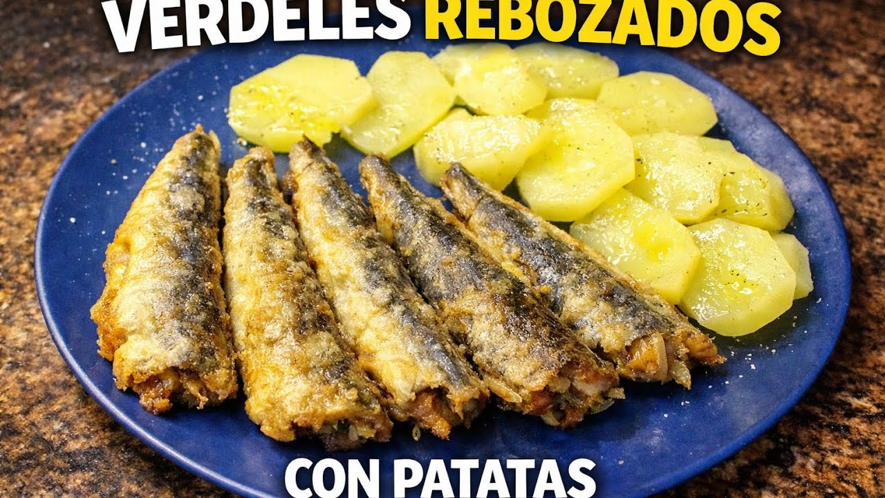 COMO HACER VERDEL O CABALLA✨ VERDEL FRITO EN HARINA CON CACHELOS🌀 RECETA FÁCIL PESCADO SIN ESPINAS!!