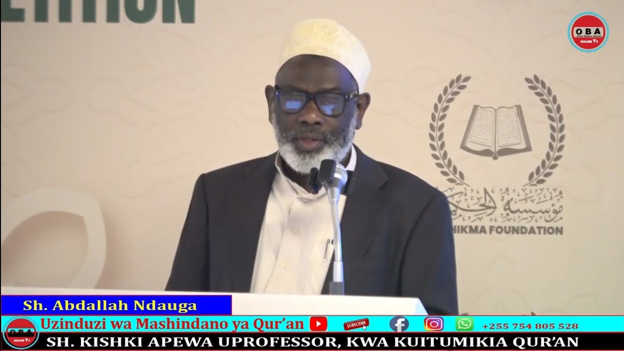 Sh. Kishki Apewa UProfessor kwa Kuitukuza Qur'an tukufu. Sh. Abdallah Ndauga 