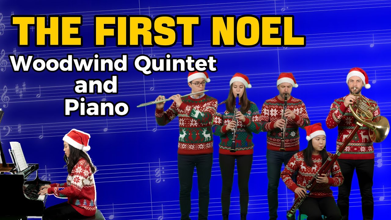 The First Noel - Woodwind Quintet + Optional Piano -- Easy | Sheet Music (Link in Description)