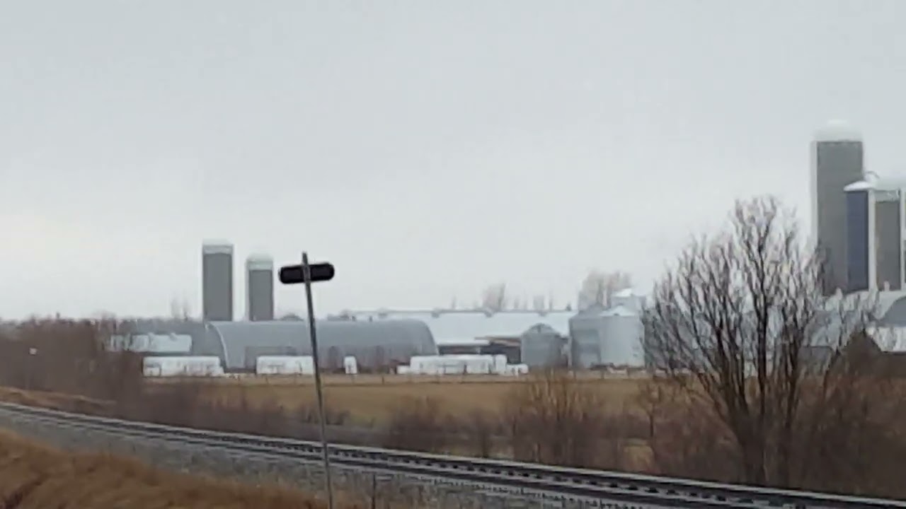 CN # 402 at Luceville eastbound to Mont-Joli on may 6 2017