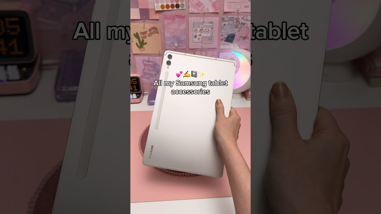 all my Samsung tablet accessories 💕 galaxy tab S9+ | digital note taking | penly app | study notes