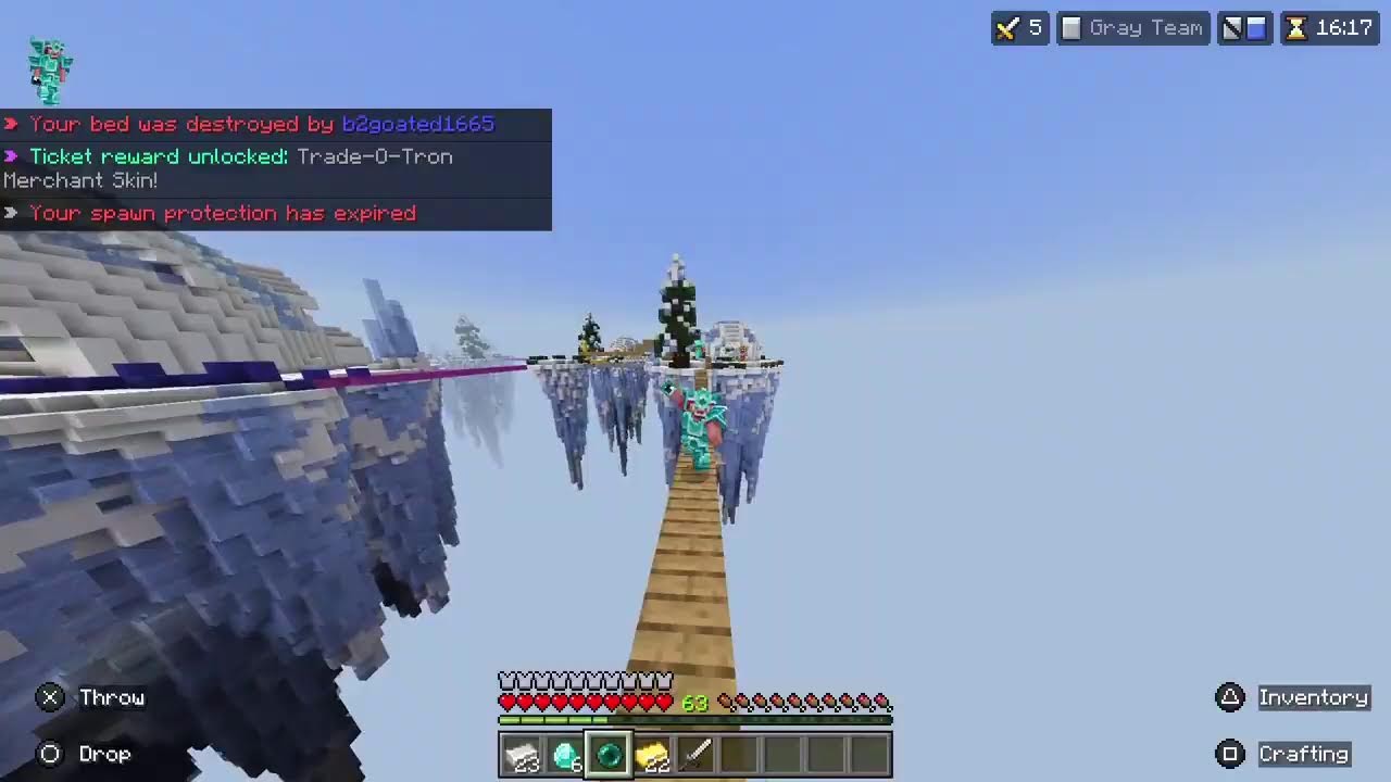 Playing Bedwars