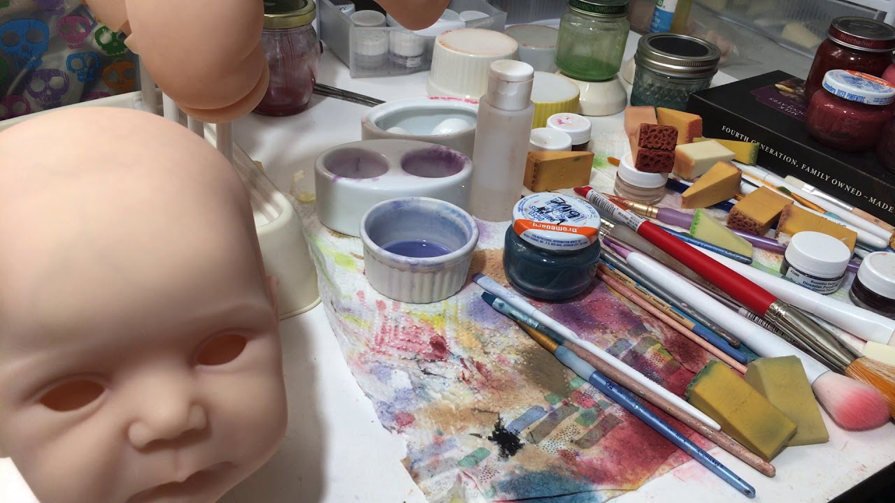 How I paint red mottling on my reborn
