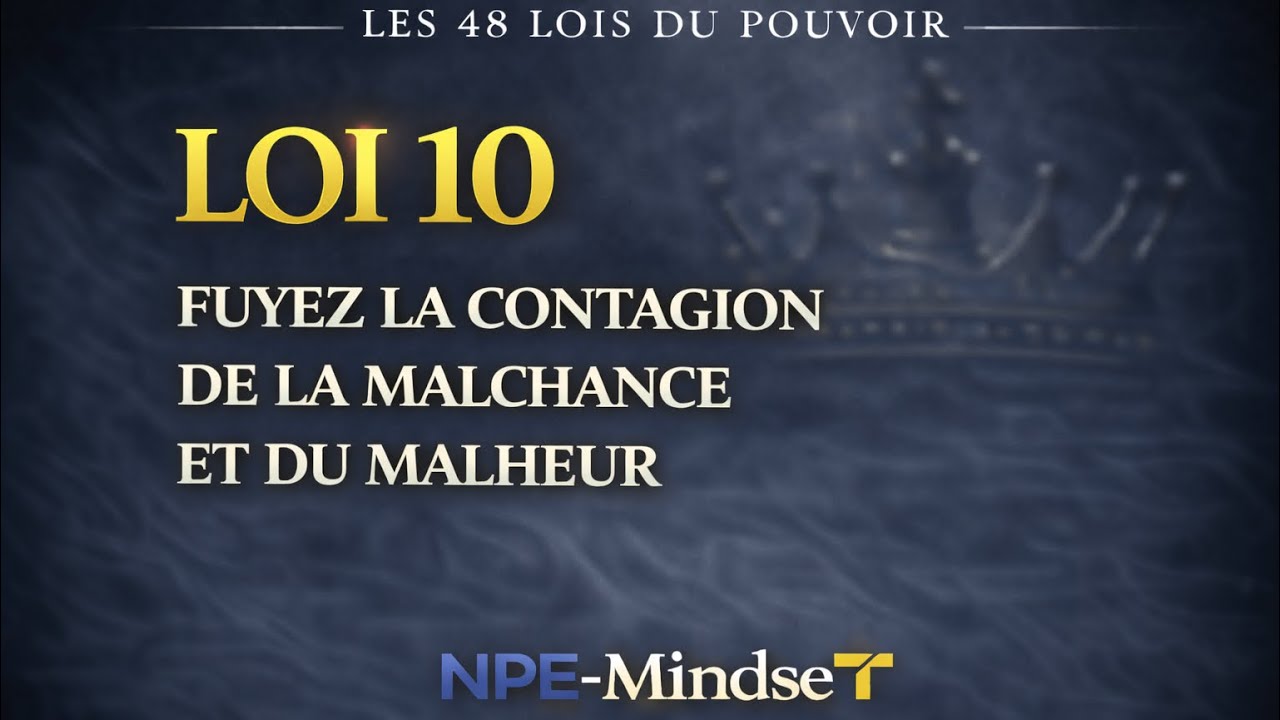 Loi 10 : Fuyez la contagion de la malchance et du malheur | Les 48 lois du pouvoir