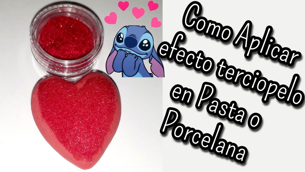 Como Aplicar Efecto Terciopelo o Flock en Pasta Flexible o Porcelana Fría. Queda como tela!.