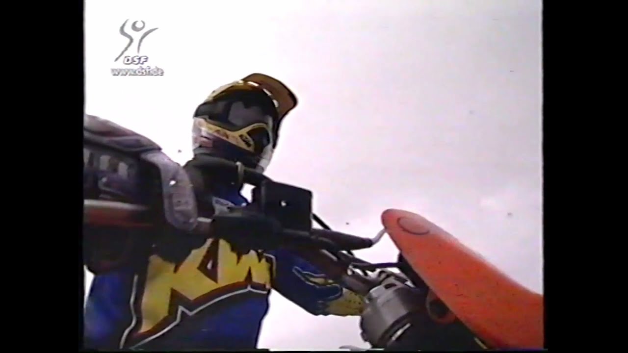 Heinz Kinigadner (KTM EXC380) vs Raimund Baumschlager (VW Golf) at Erzberg, german/austrian language