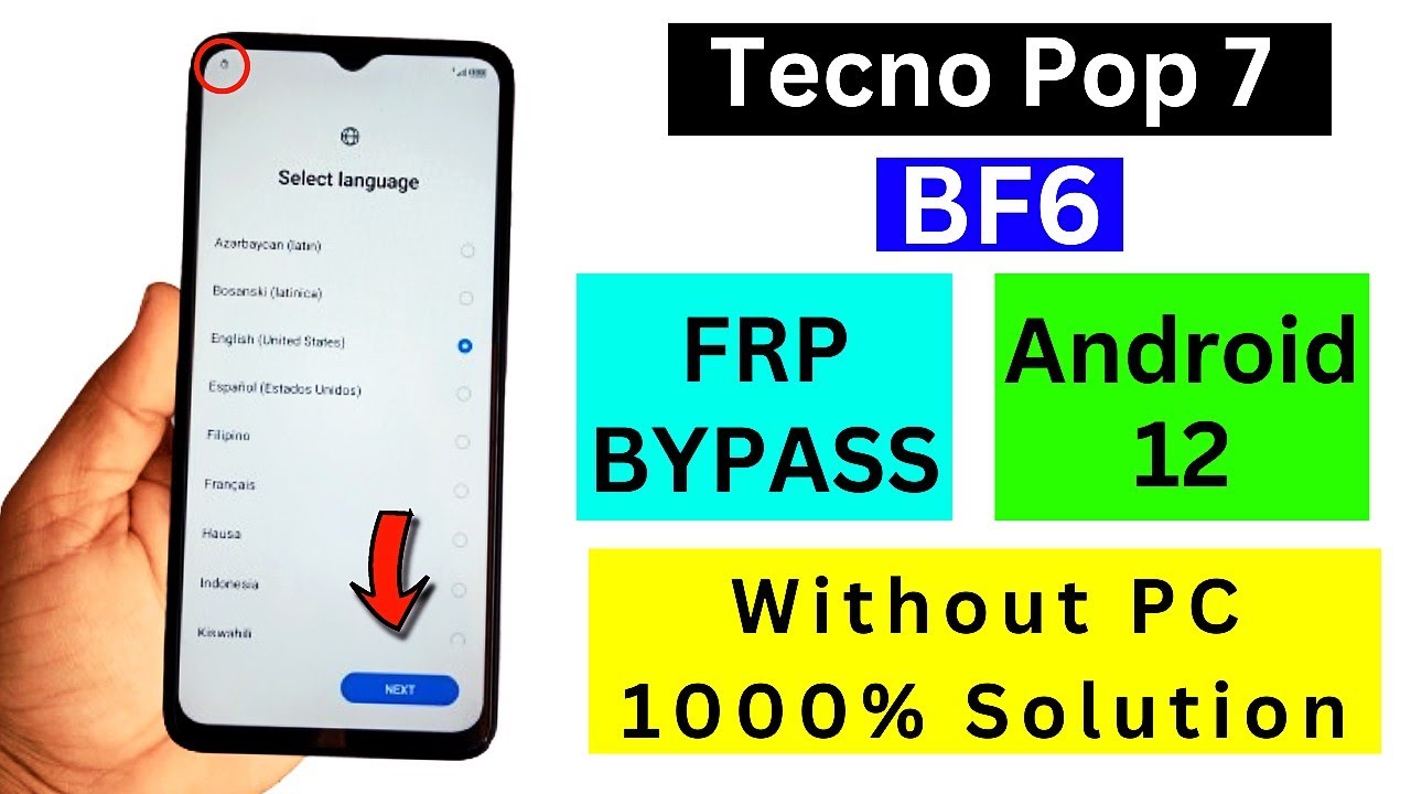 Tecno Pop 7 (BF6) Frp Bypass ❌ YouTube Update | ❌ No Apps Disable | Google Account Bypass Android 12