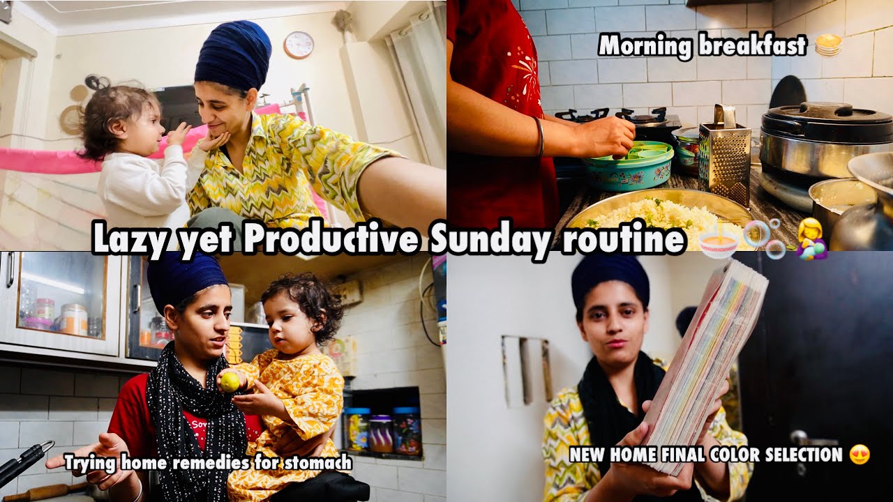 Lazy yet Productive Sunday morning Routine with Toddler || Sick Day vlog 🥲 || #thatgirlrajjo #vlog