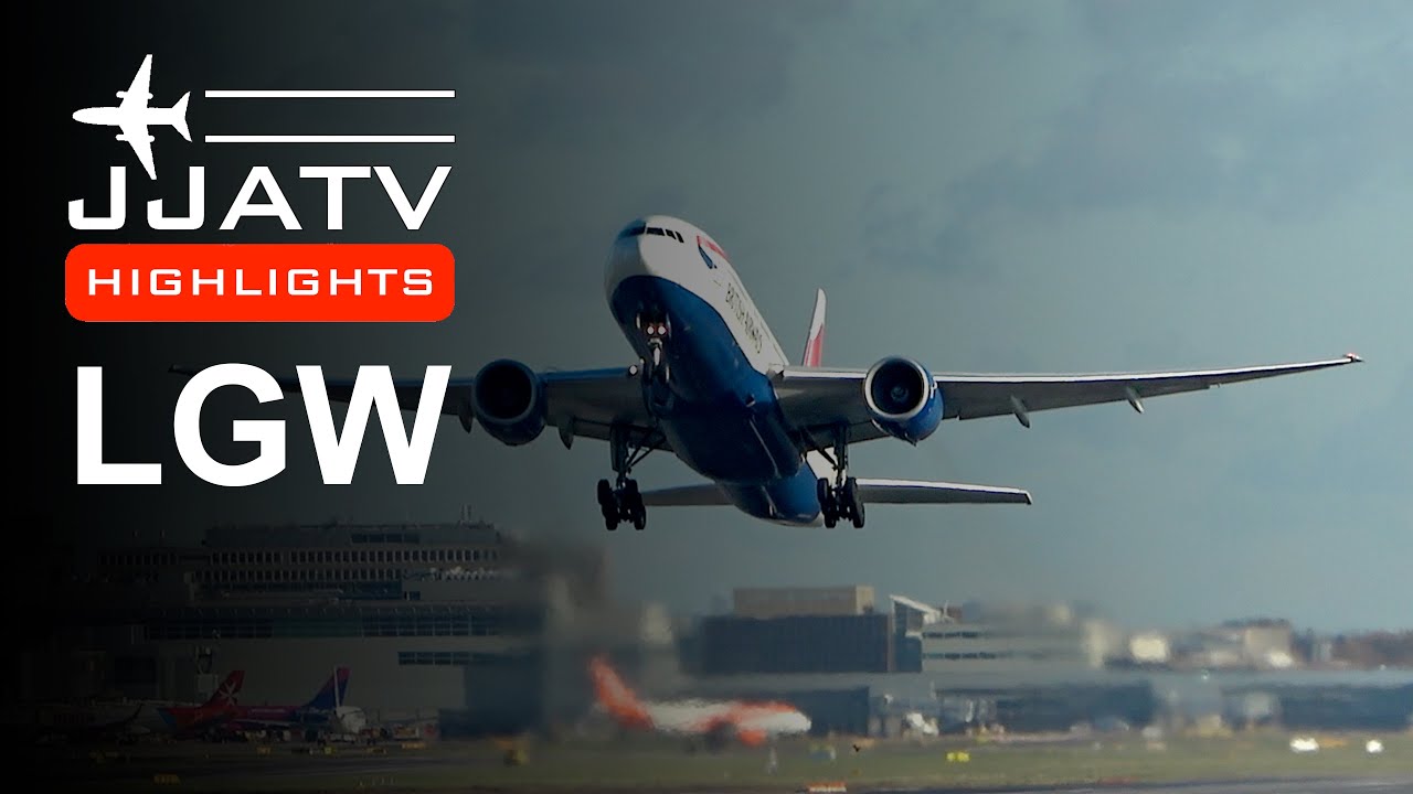 London Gatwick Airport Highlights: Arrivals & Departures #planespotting #aviation