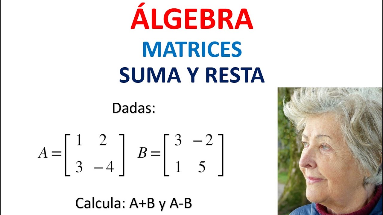 177. ÁLGEBRA: Matrices (suma y resta)