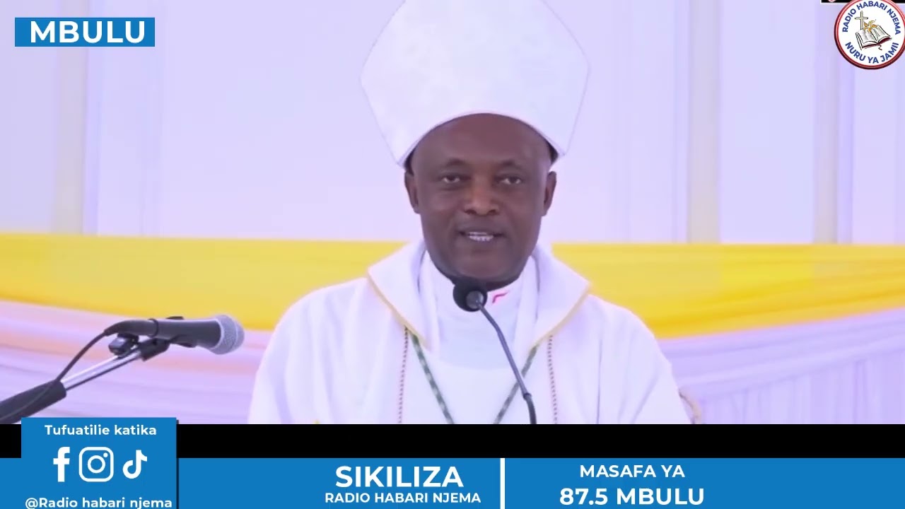 NENO LA KWANZA KWA ASKOFU WA JIMBO JIPYA LA BARIADI ASKOFU LYIMO.