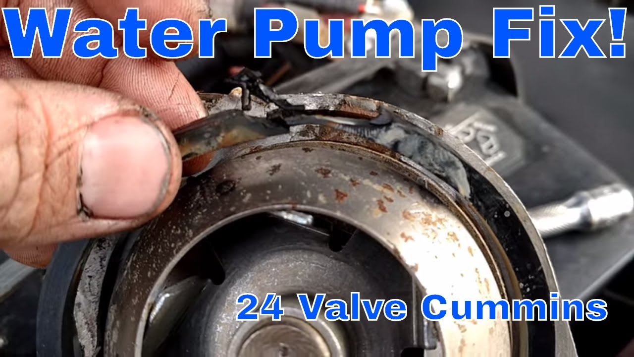 Leaky water pump replacement. 24 valve Dodge second generation Cummins