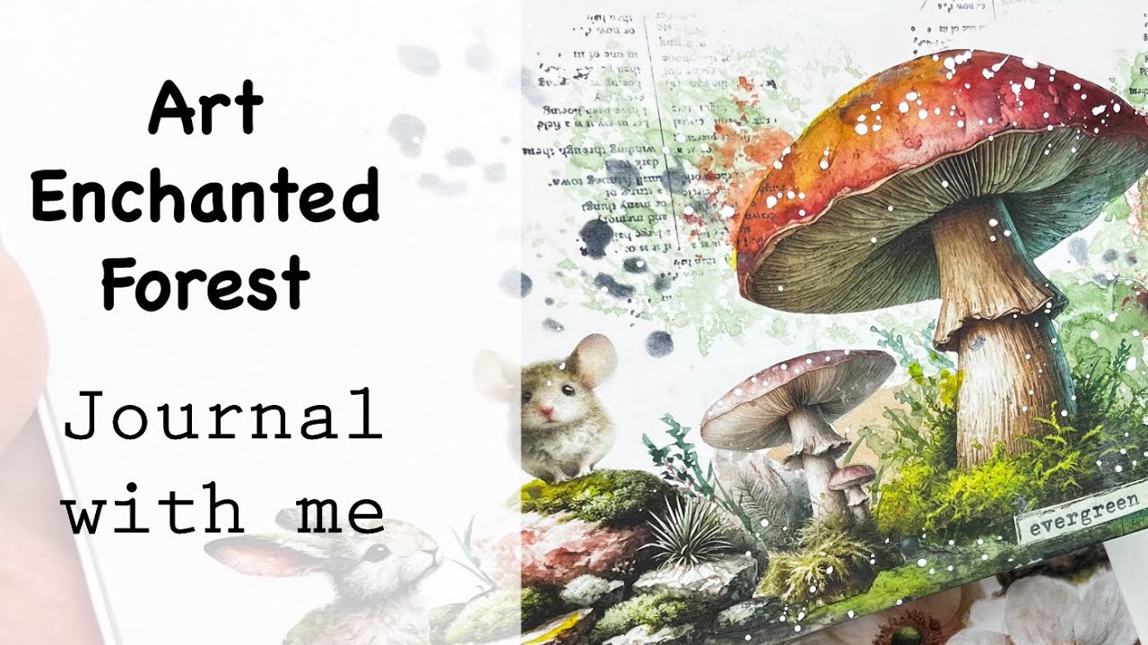 Art journal with me / no talking / no music / visual / DEAF / mix media art / WATERCOLOUR