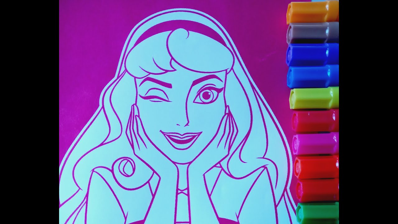 NEW !!! PRINCESS DISNEY COLORING VIDEOS  AURORA#coloringpagesforchildren