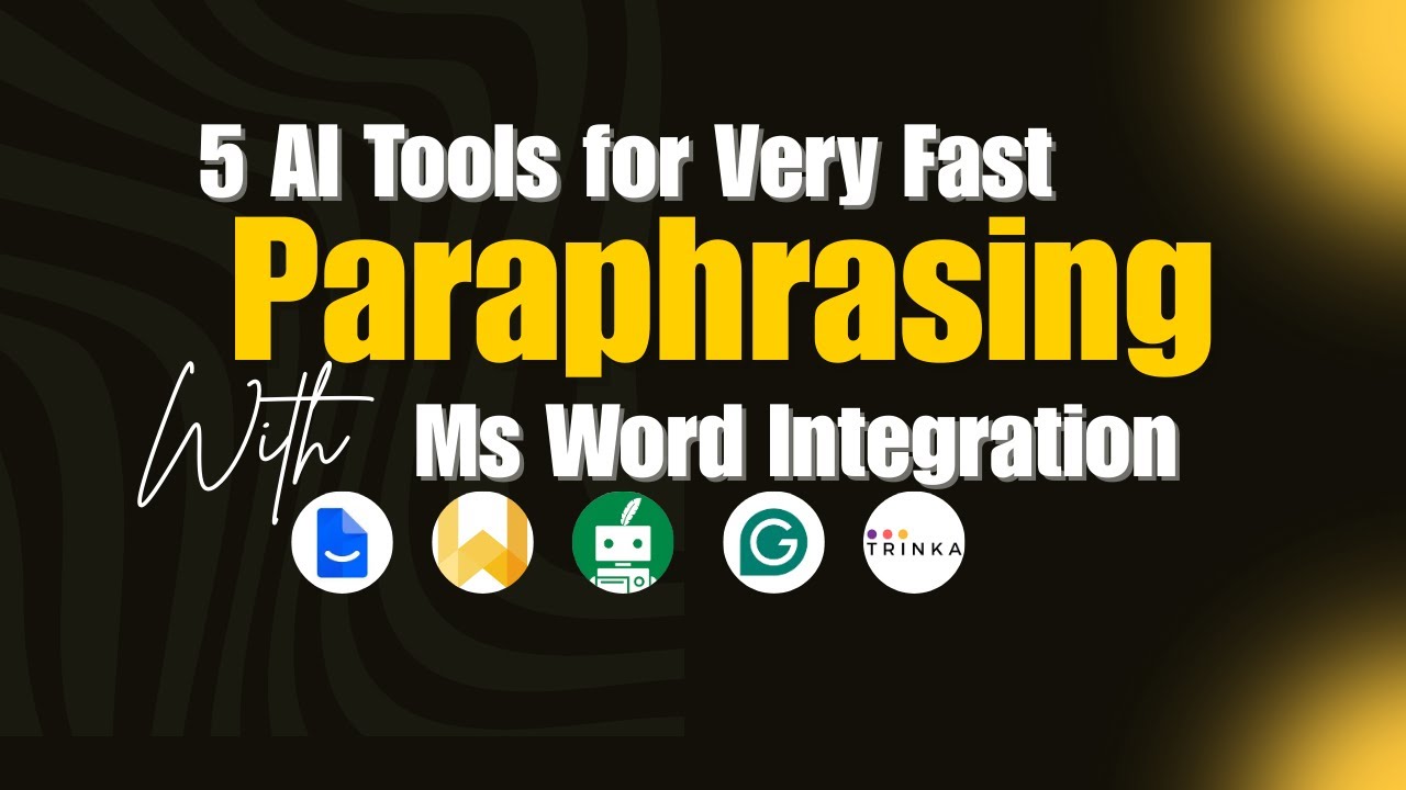 5 AI Tools for Paraphrasing With Ms Word Integration