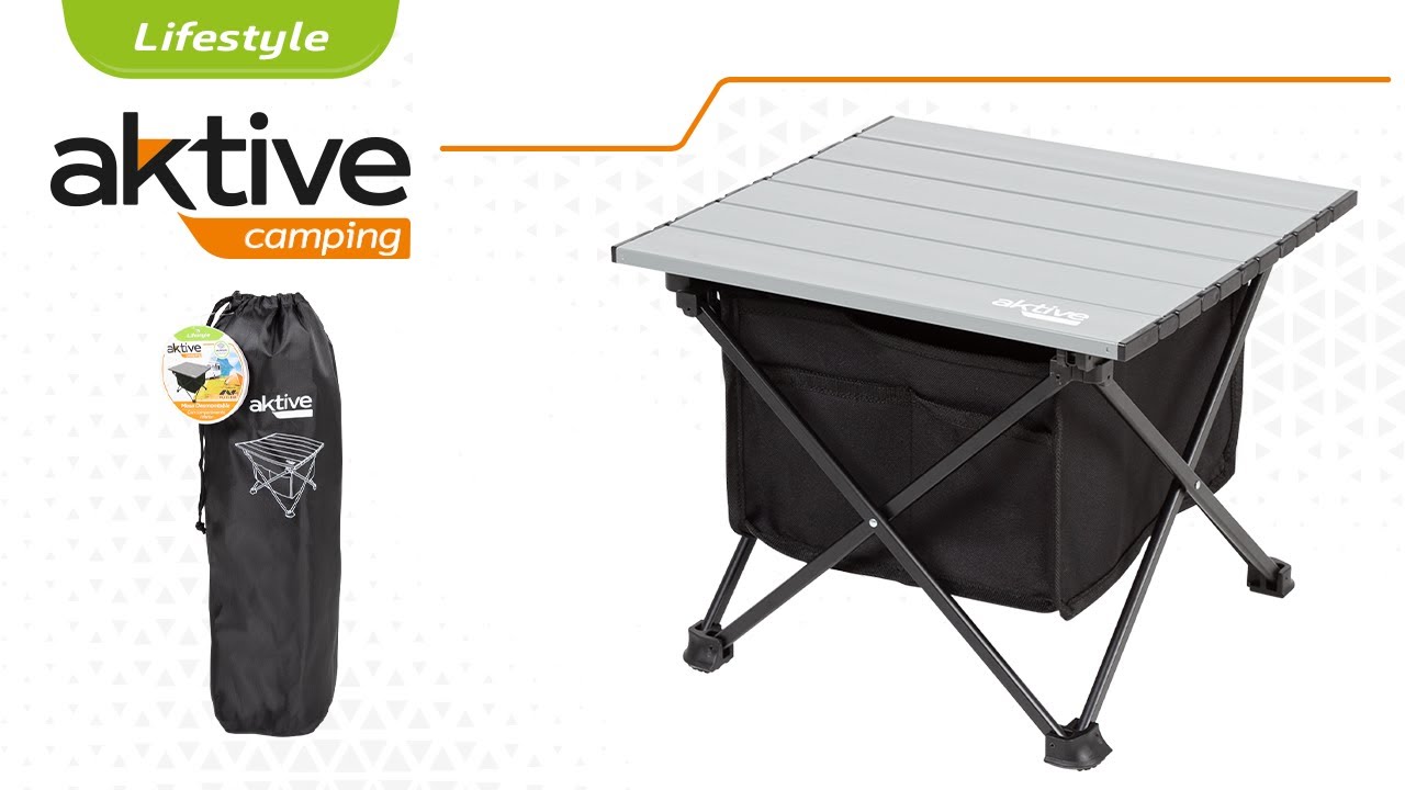 Montamos la MESA PLEGABLE auxiliar con ALMACENAJE y BOLSILLO | Aktive Camping ⛺