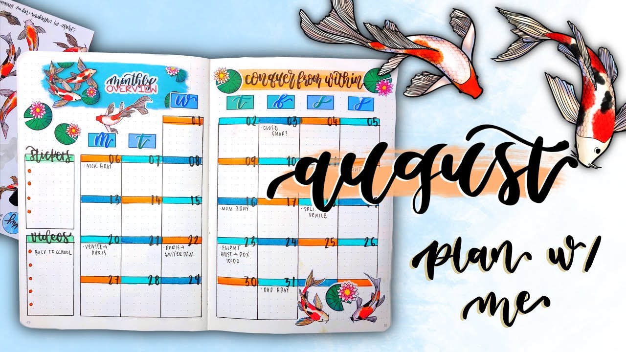 Plan With Me || August 2018 Bullet Journal Setup