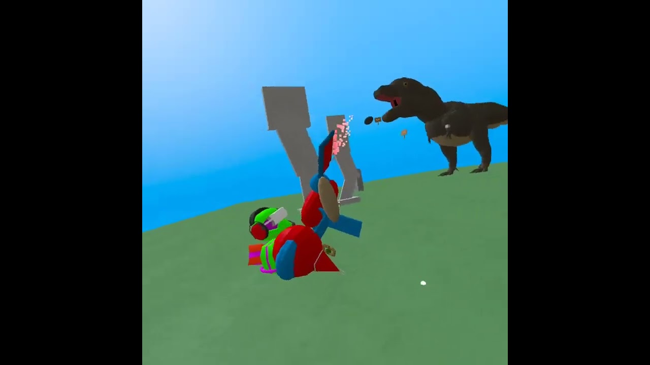 Building a tyrannosaurus Rex in GRAB vr day 5 WACK EDITION(feat: @CookiePlayz-01 )