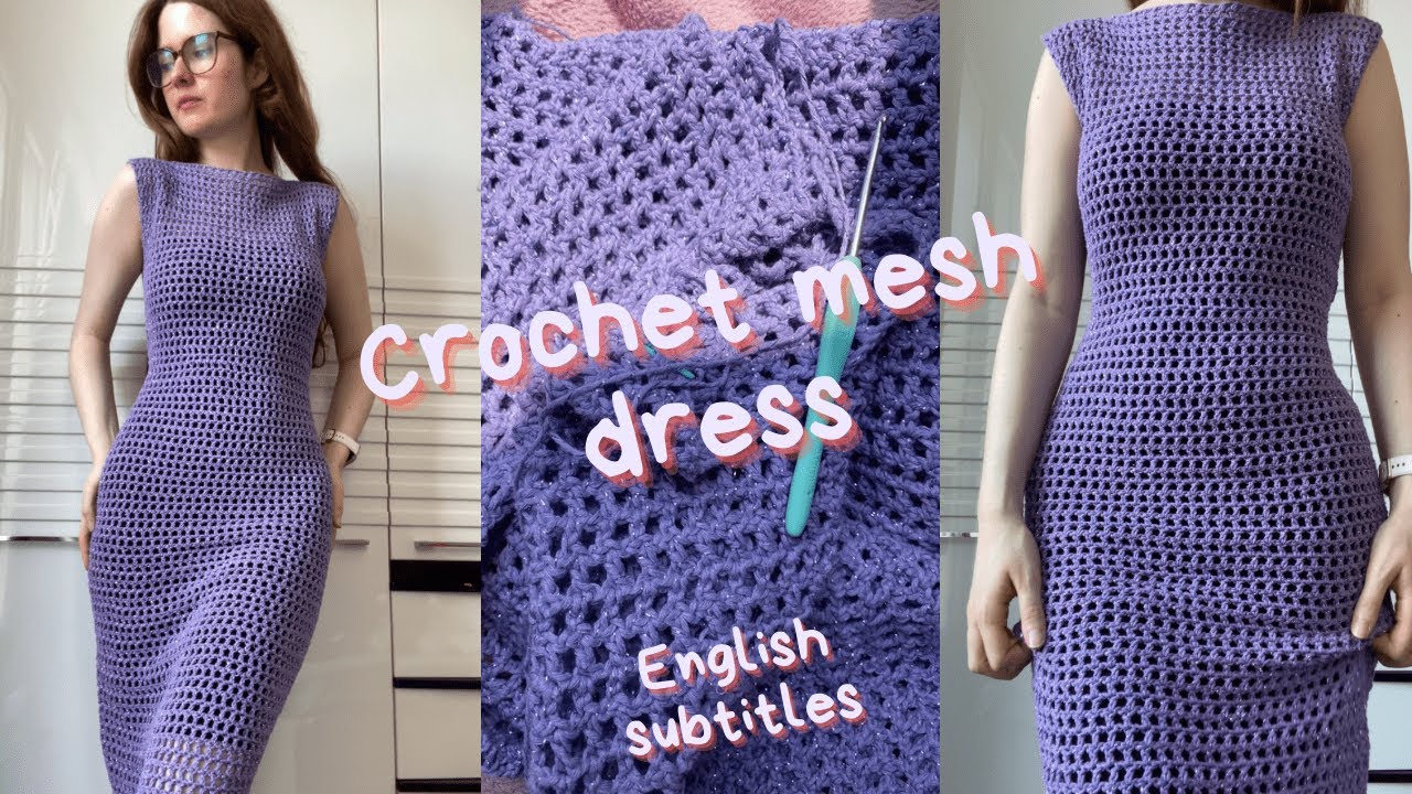 Tuto robe maxi crochet en français (with eng sub)