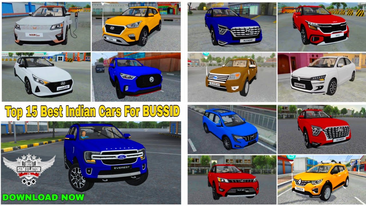 Топ-15 лучших индийских автомобилей для Bus Simulator Indonesia | Xuv400, Endeavour, Creta, Dzire...