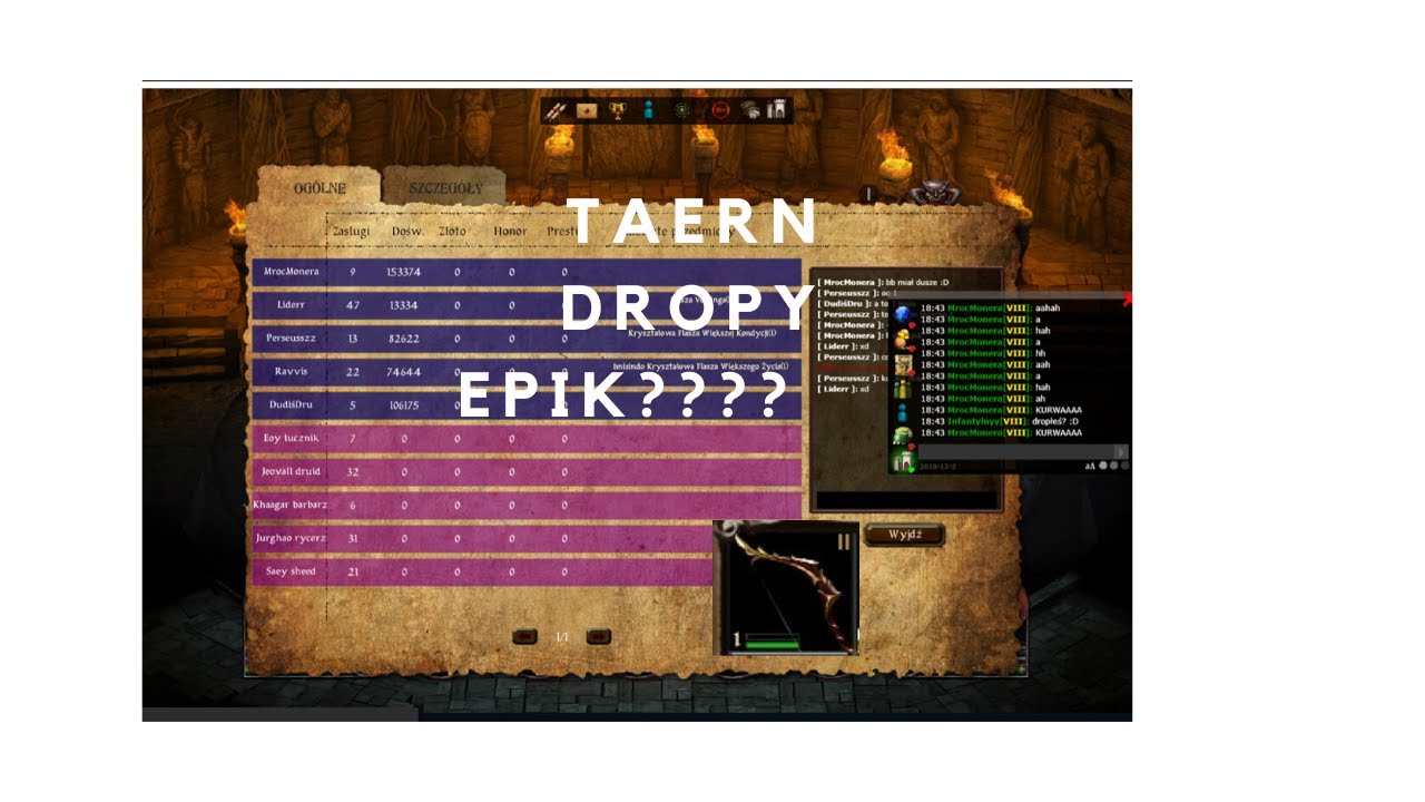 Taern DROP EPIKAAA????? DUZO DROPOW