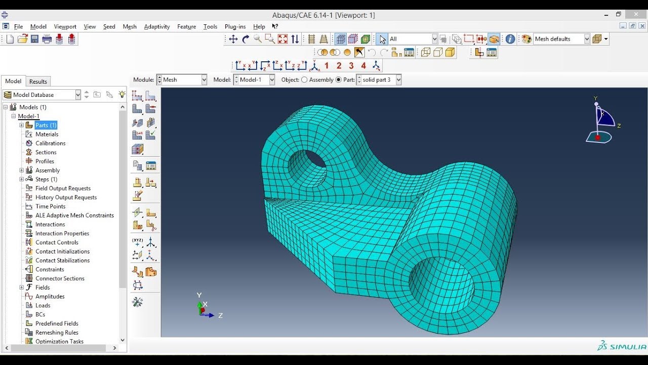 Abaqus Meshing Tutorials - How to Mesh Complex part in Abaqus