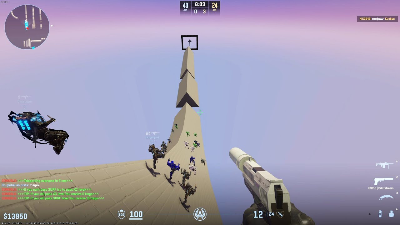 CS2 Zombie Escape ze_surf_danger_p On GFL