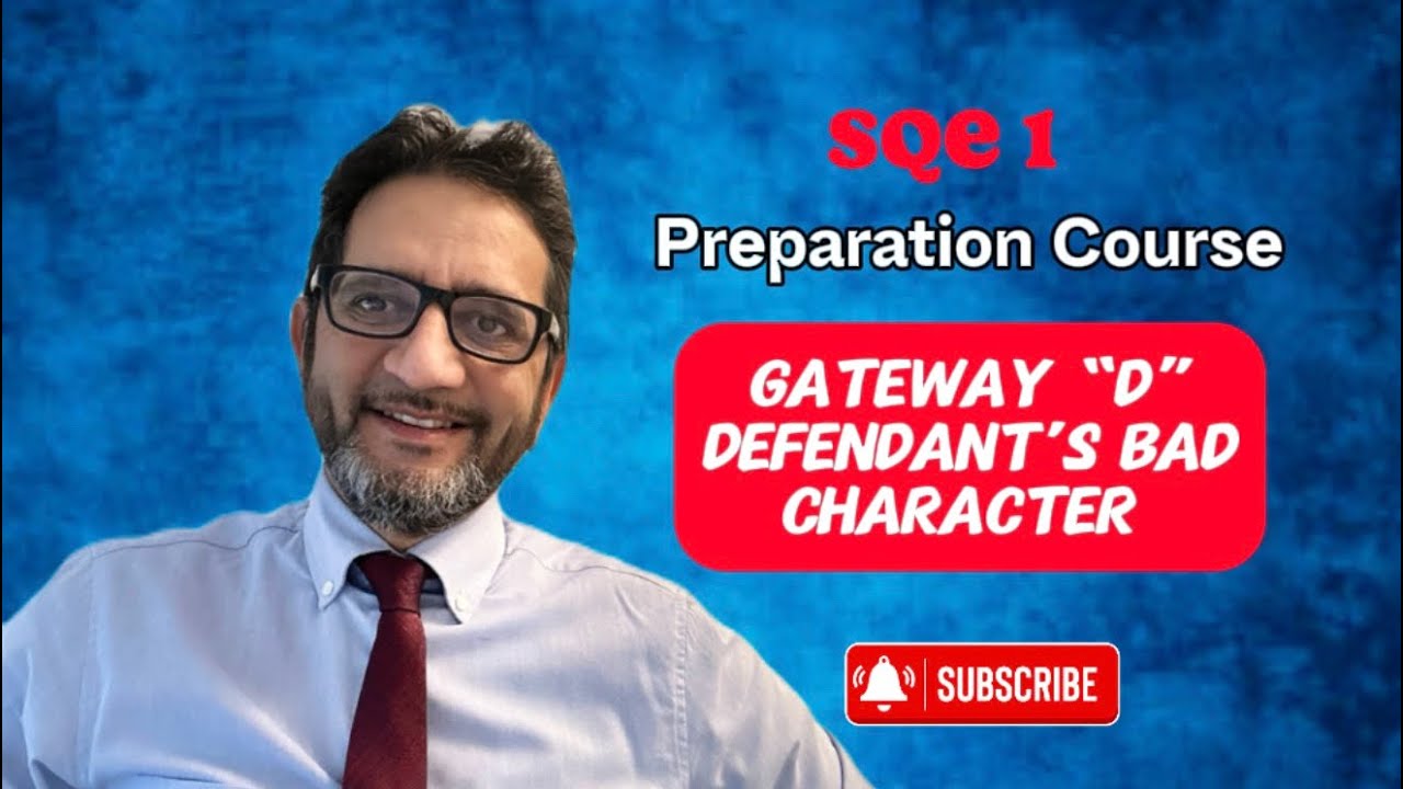 SQE 1 - Gateway D. Негативное поведение ответчика - Уголовная практика