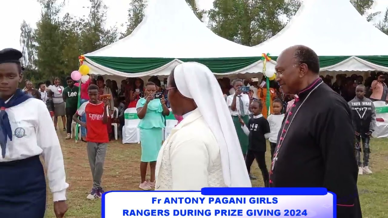Fr PAGANI GIRLS SINGING EAST AFRICAN ANTHEM DURING PRIZE GIVING DAY 2024