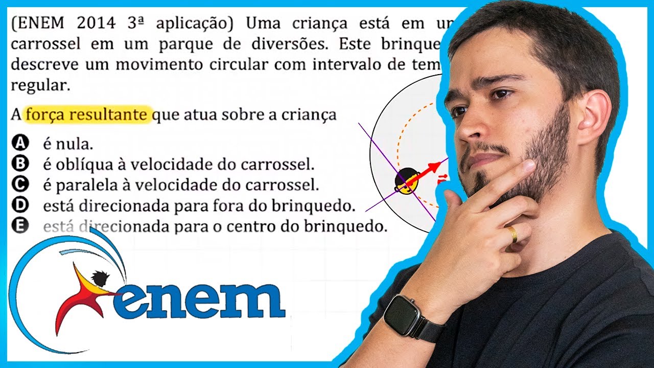 ENEM 2014 3ª aplicação - Uma criança está em um carrossel em um parque de diversões. Este brinquedo