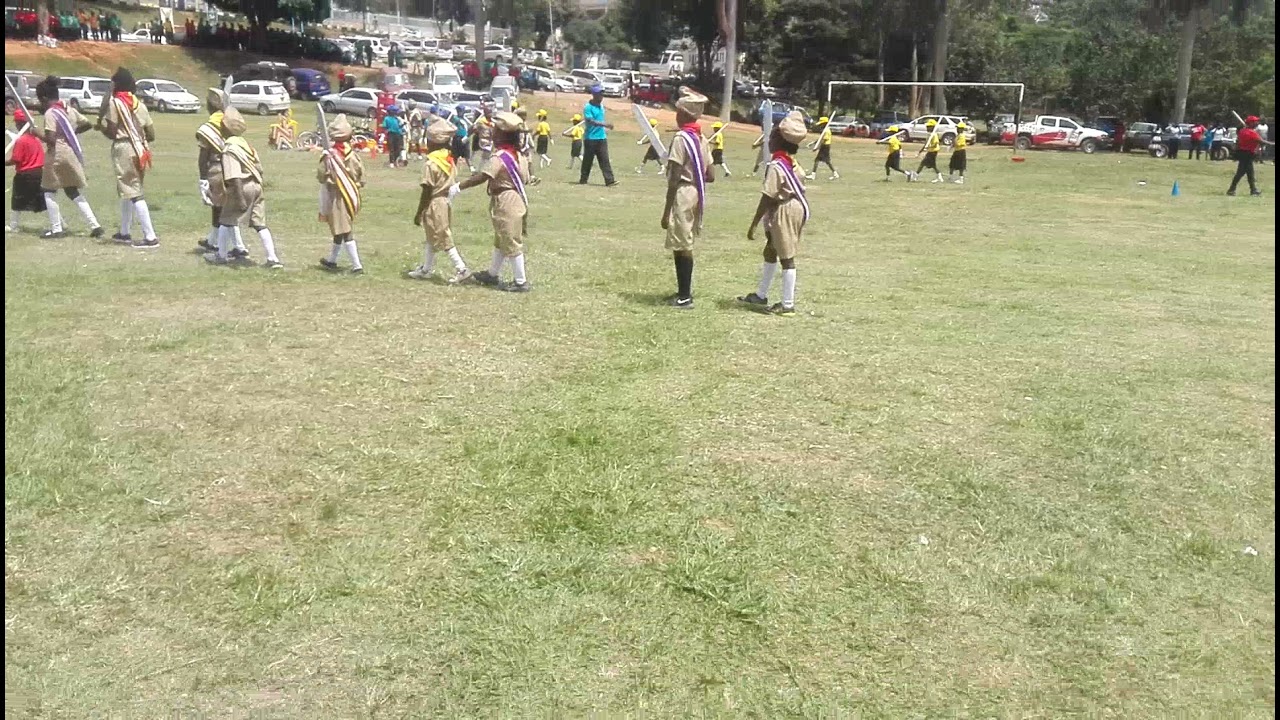 Scouts parade at school in Kampala