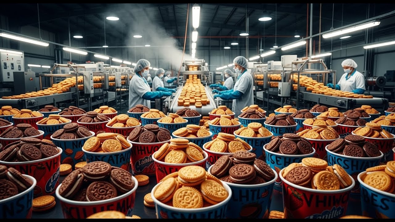 ¿Cómo esta fábrica produce MILLONES de galletas rellenas cada día? 🍪