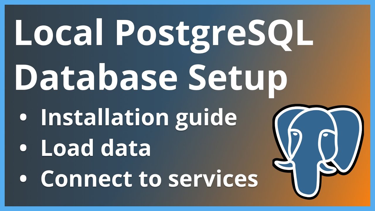 How to Setup a Local PostgreSQL Database | Import Data, Create Users, Connect to Tableau + Python