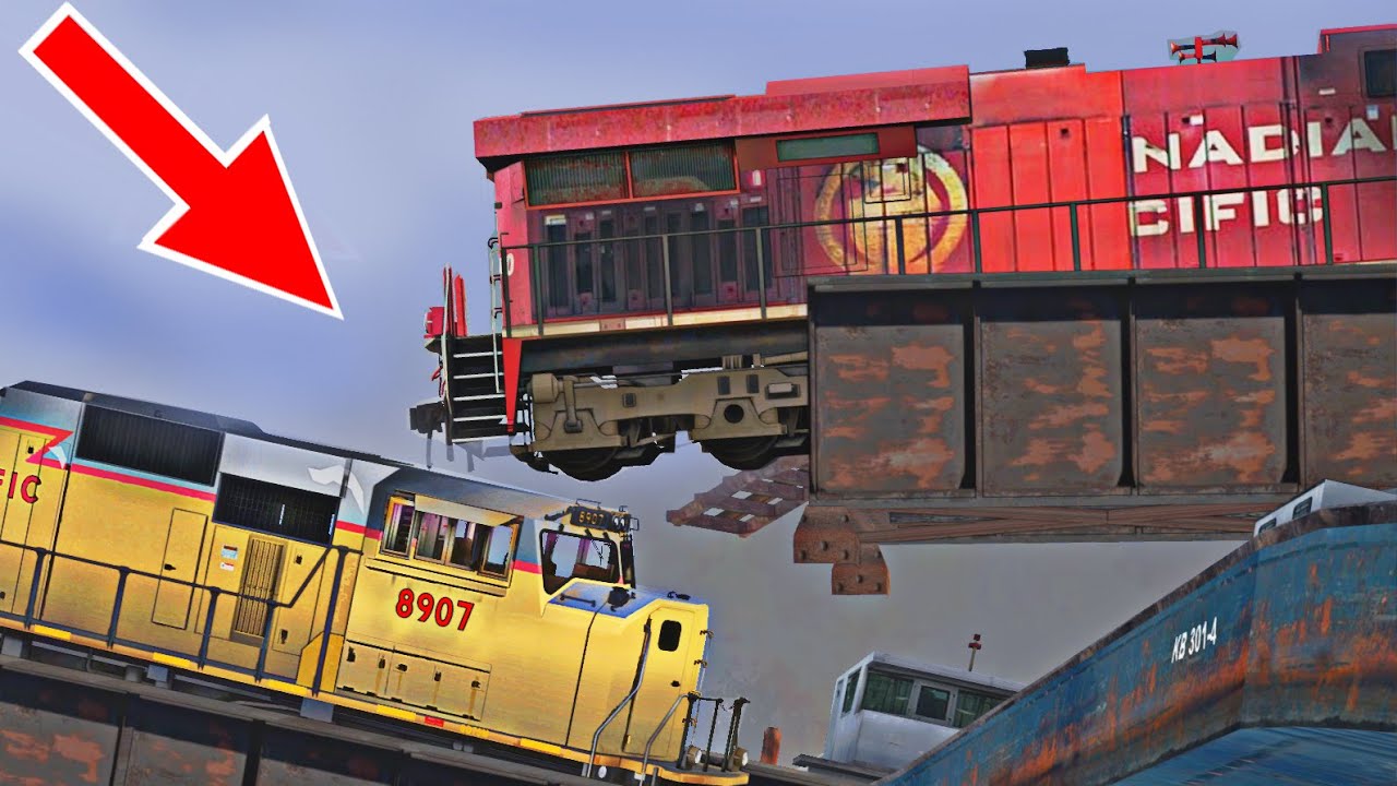 Union Pacific Train Crashes on a Bridge! ⚠