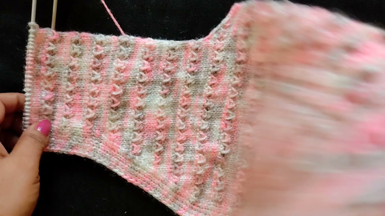 V neck cutting and arm hole cutting or knitting in hindi.