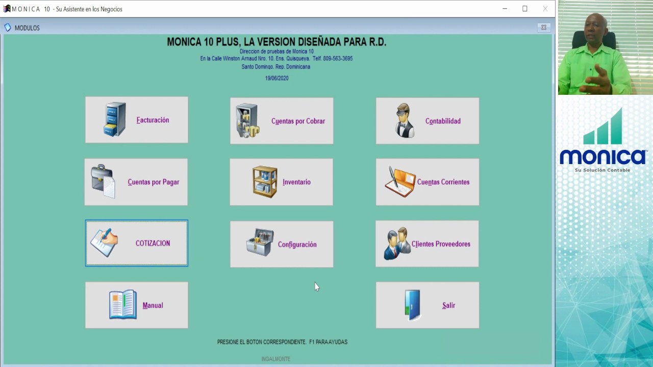 Demostración Sistema Monica 10 Plus