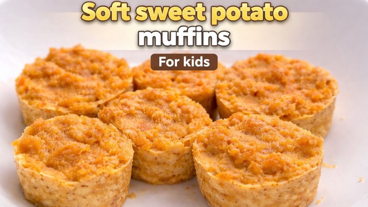 Soft Sweet Potato Muffins(No Sugar), Easy Snack for Toddlers