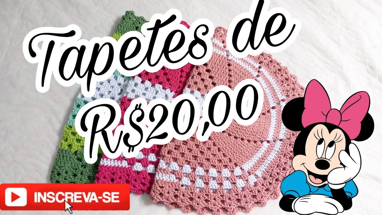 Tapete em crochê por R$20,00 @franbarletacroche #crochetapete