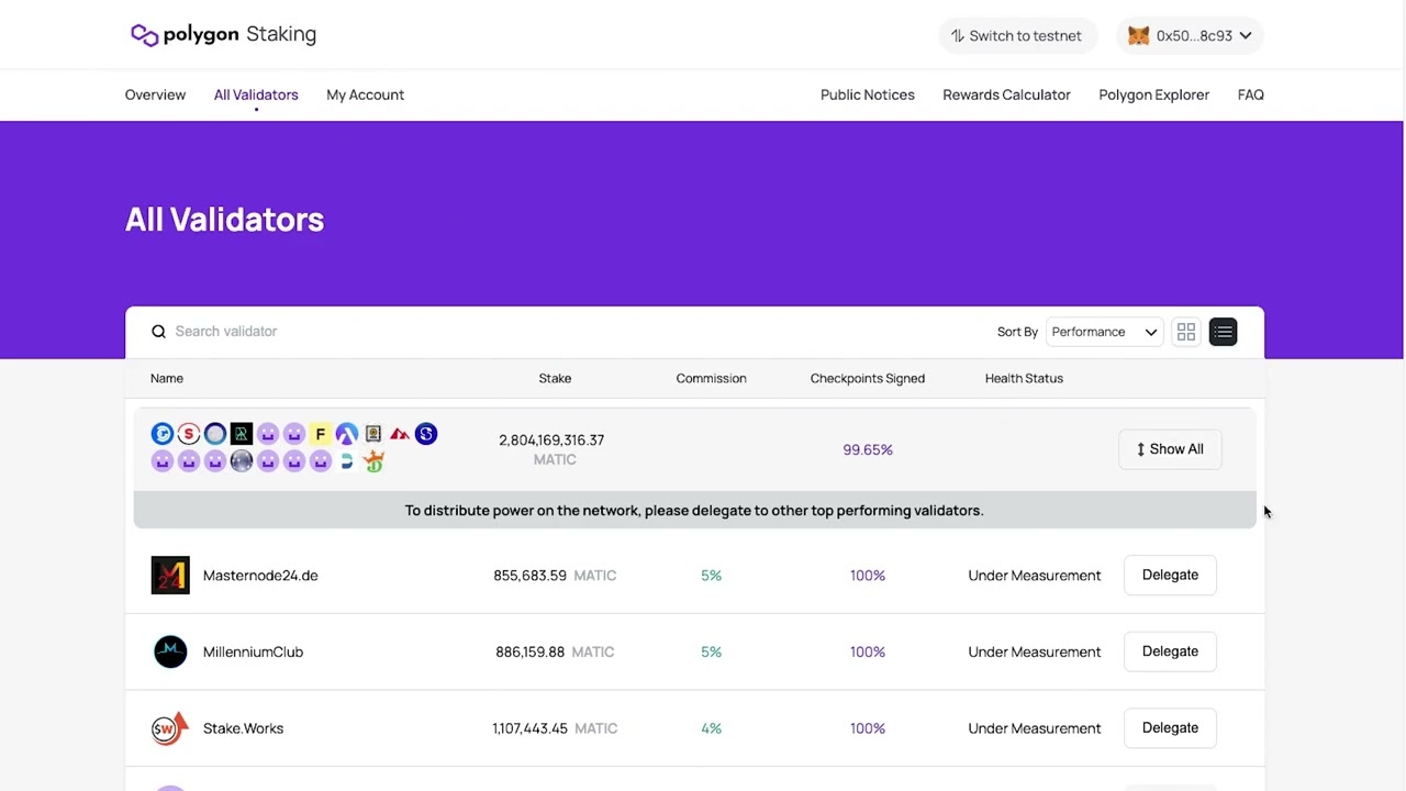 Staking Polygon Wallet