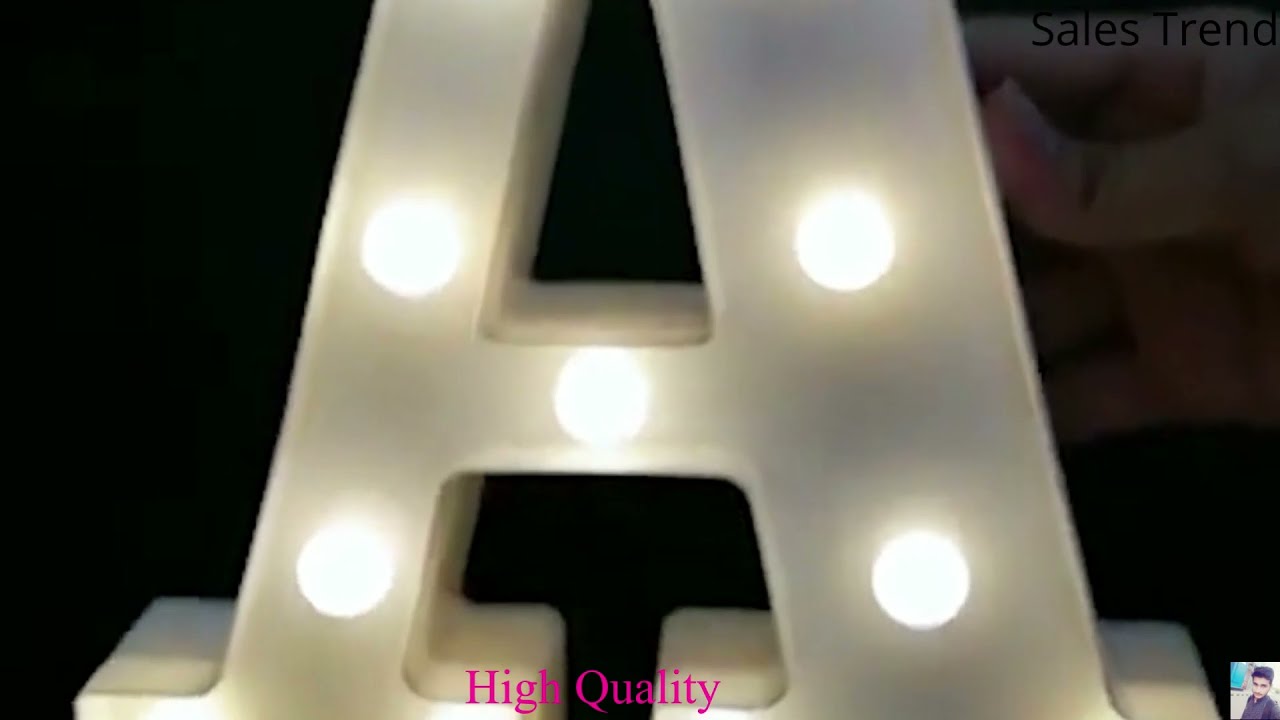 🔥 26 Letters White LED Night Light Marquee Sign Alphabet Lamp