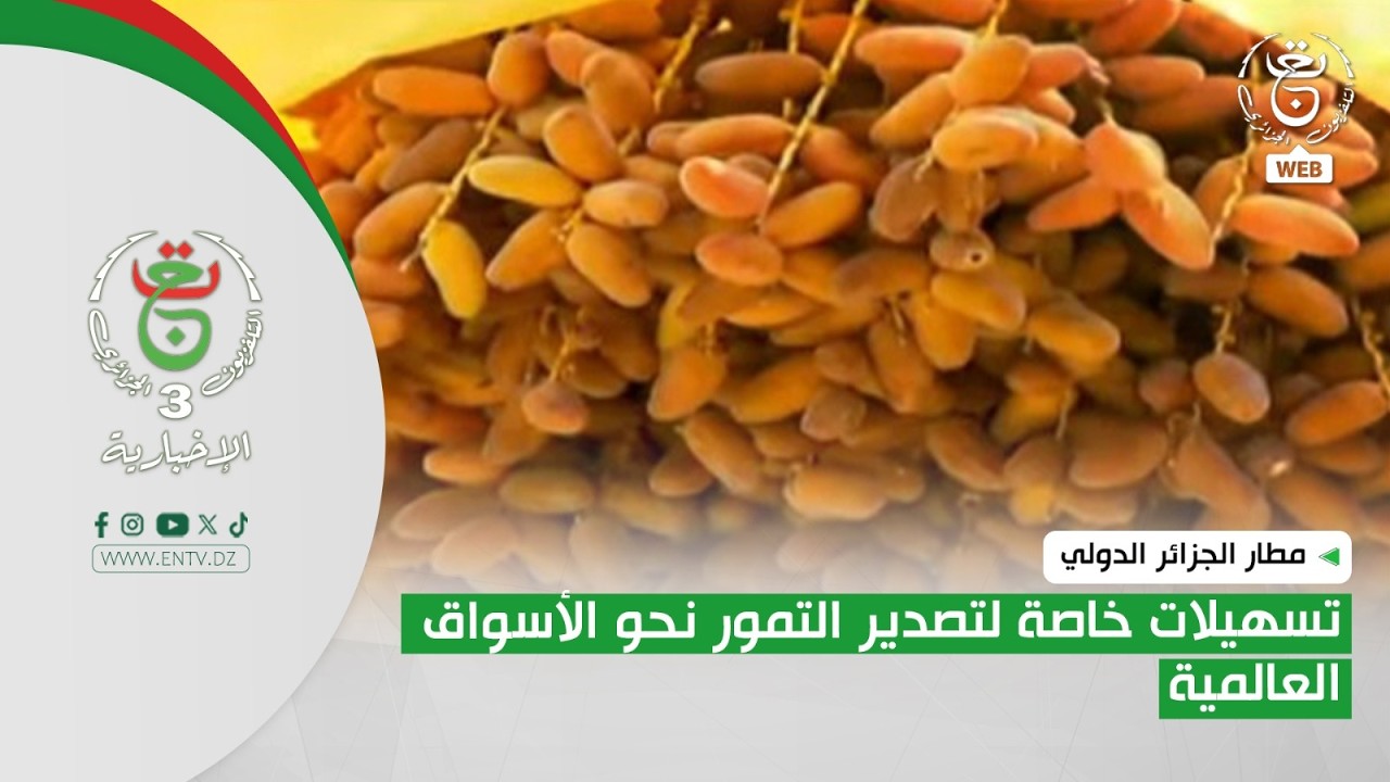 مطار الجزائر الدولي | تسهيلات خاصة لتصدير التمور نحو الأسواق العالمية