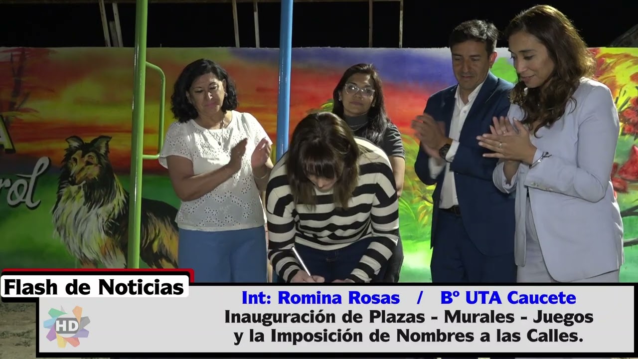 Romina Rosas  dejo Obras Inauguradas en el Barrio UTA CAUCETE