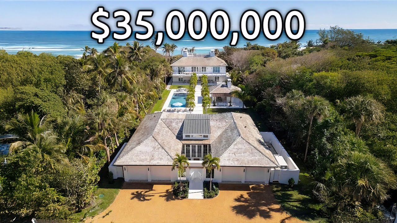 INSIDE a $35,000,000 OCEANFRONT MANSION with a PRIVATE BEACH
