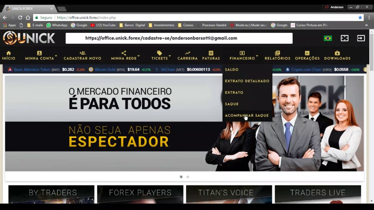 Tutorial-Conhecendo a plataforma da Unick Forex