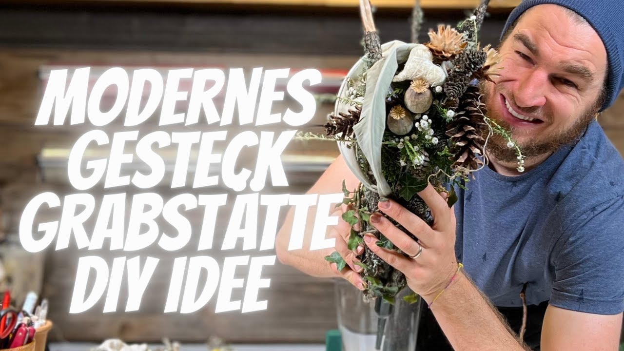 Modernes Grabgesteck für den Winter zum selber machen DIY Anleitung vom Profi